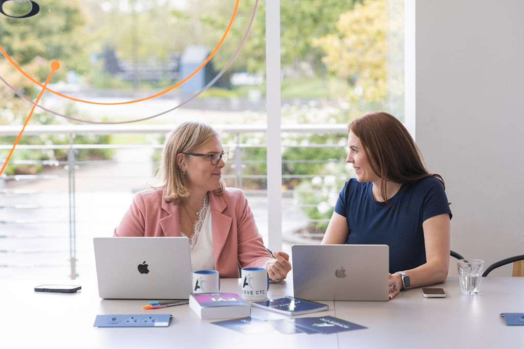 Cathrin Westerwelle and Camilla Arntsen, founders of Achieve CTC, working together